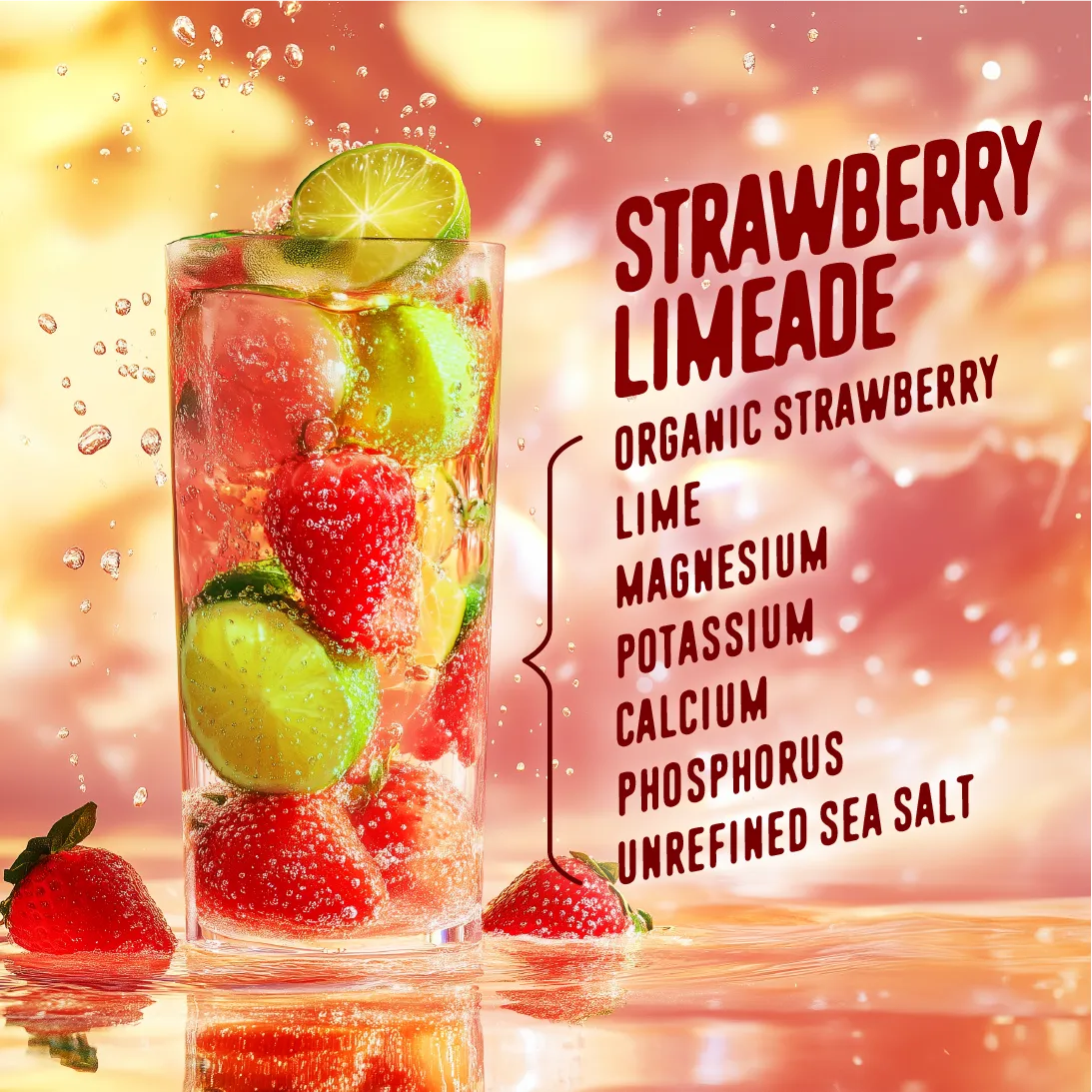 Strawberry Limeade Electrolyte Mix.