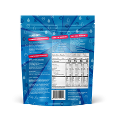 Variety pack Electrolyte Drink Mix, back of bag