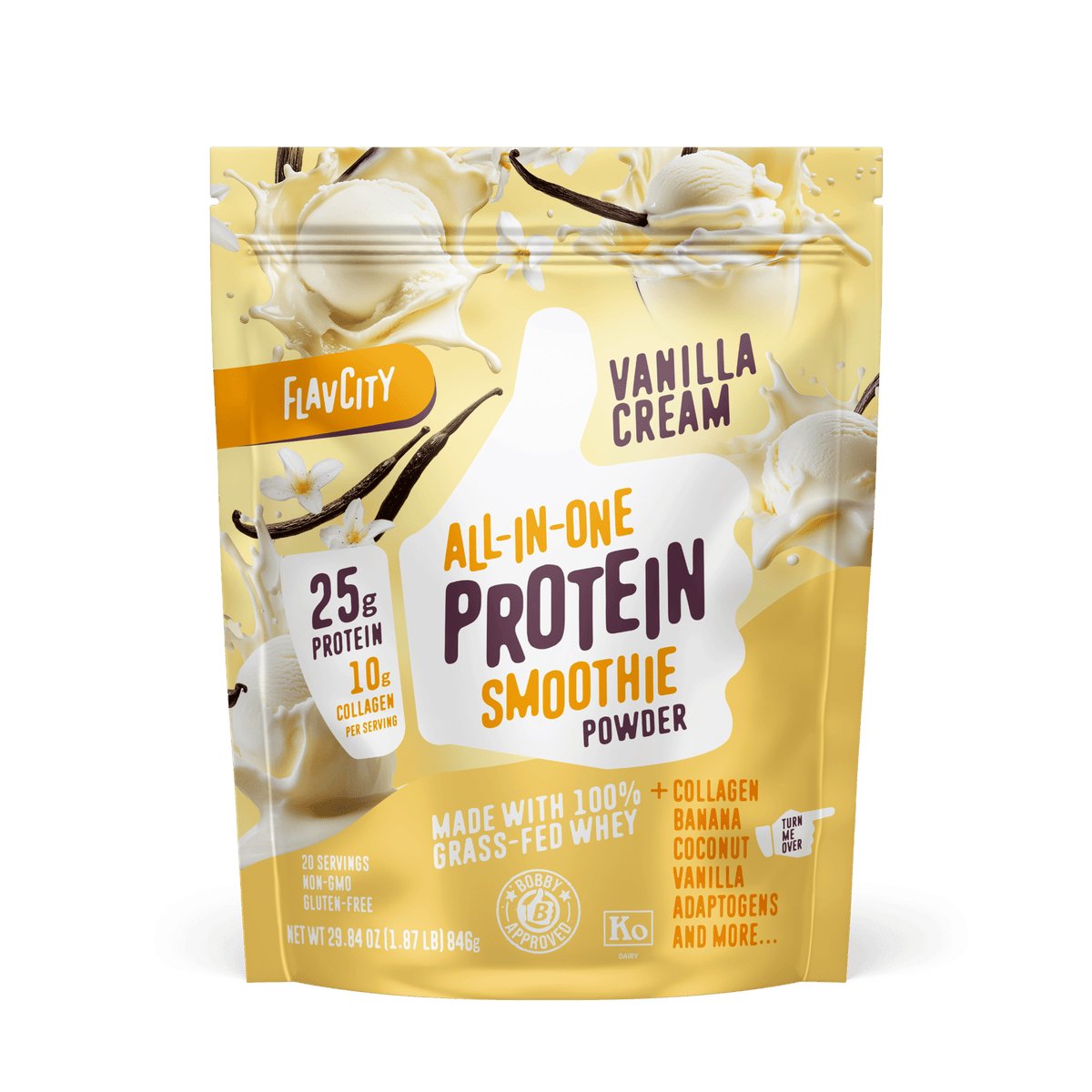 Vanilla Latte Protein Shake | Collagen Protein | FlavCity