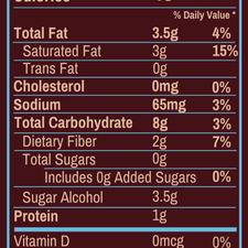 Prebiotic Keto Hot Chocolate Drink Mix Nutrition Facts