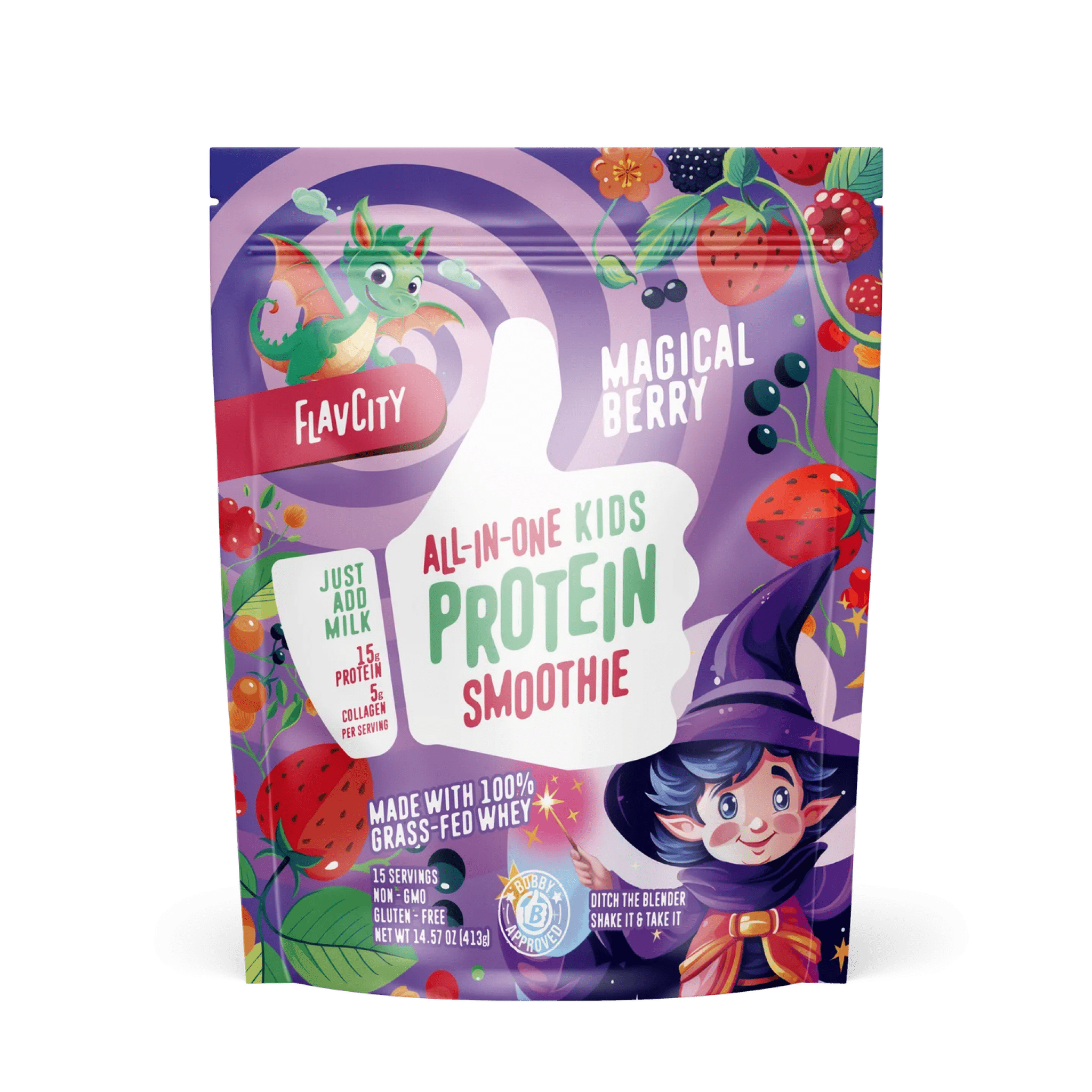 Magical Berry Kids Protein Smoothie.