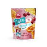 Pouch of Fruit Punch Electrolyte Mix featuring graphics of cherries, orange slices, and pineapple wedges.