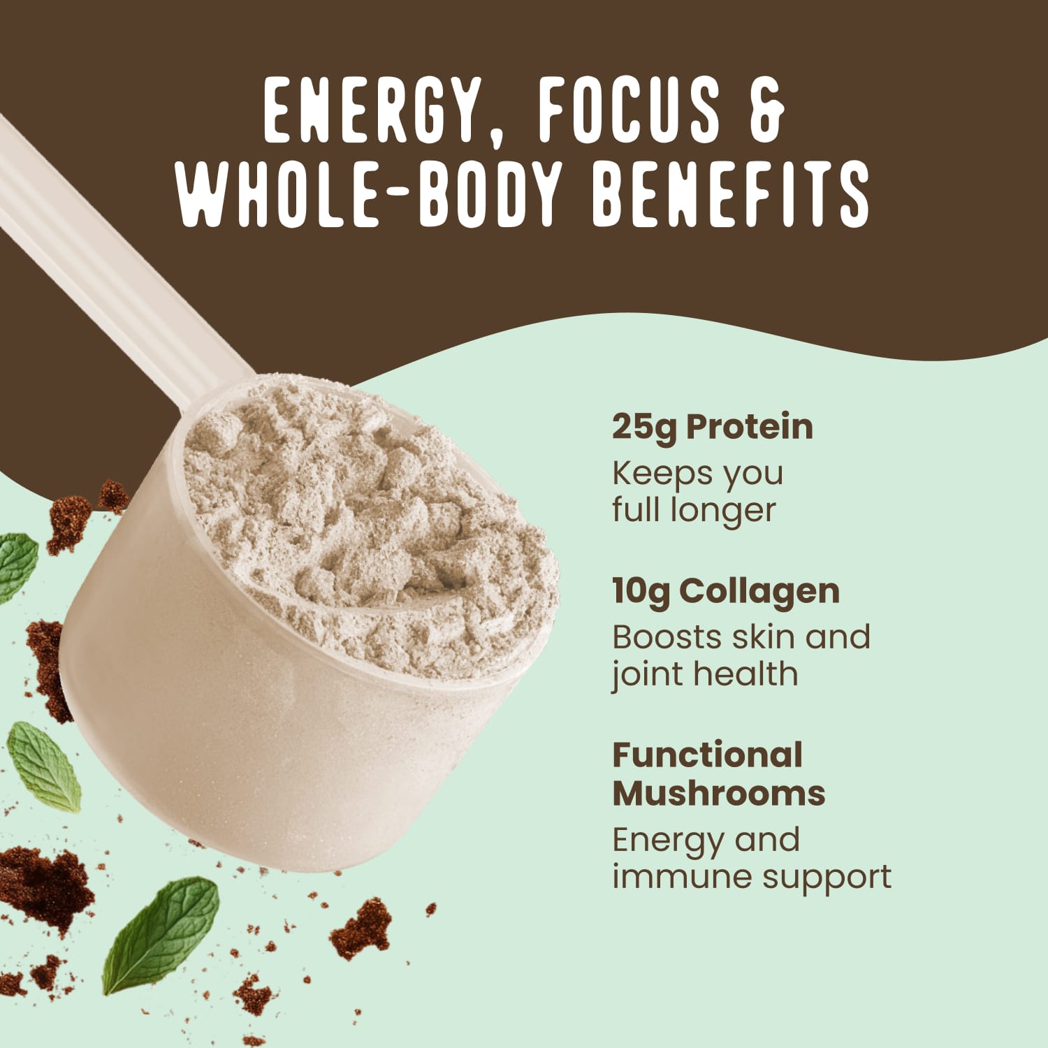 Mint Chocolate Protein Smoothie Powder | FlavCity