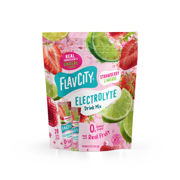 Strawberry Limeade Electrolyte Powder Drink Mix | FlavCity