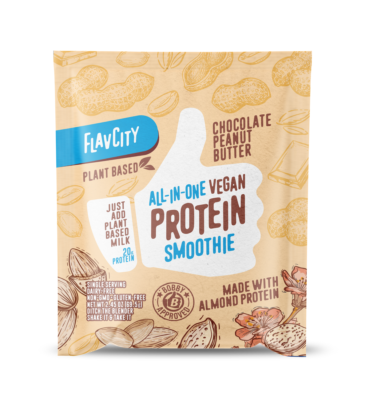Protein Smoothie Single-Serve Plant-Based Chocolate Peanut Butter.