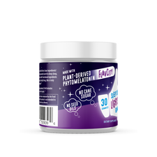 Lights Out Sleep Support gummy jar, made with no seed oils, no cane sugar.