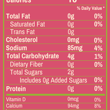FlavCity electrolyte drink mix packet nutrition information