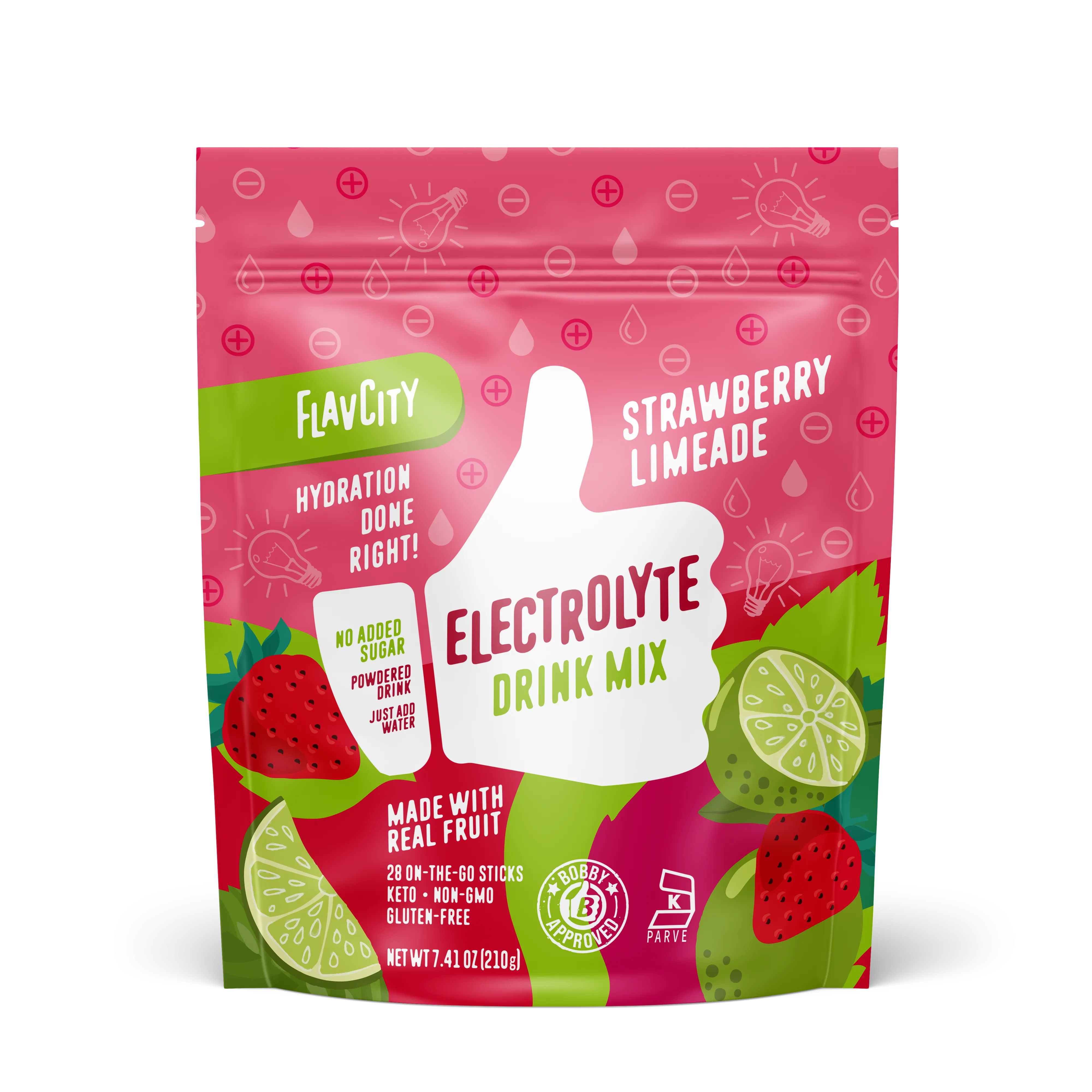 Strawberry Limeade Electrolyte Mix.