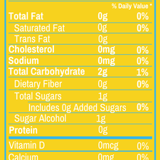Close up image of the nutrition facts for the 'Superfood Lemonade' flavored powdered drink mix.