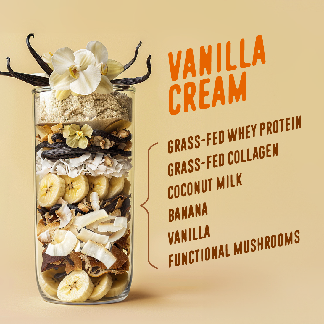 Vanilla Cream Protein Smoothie.