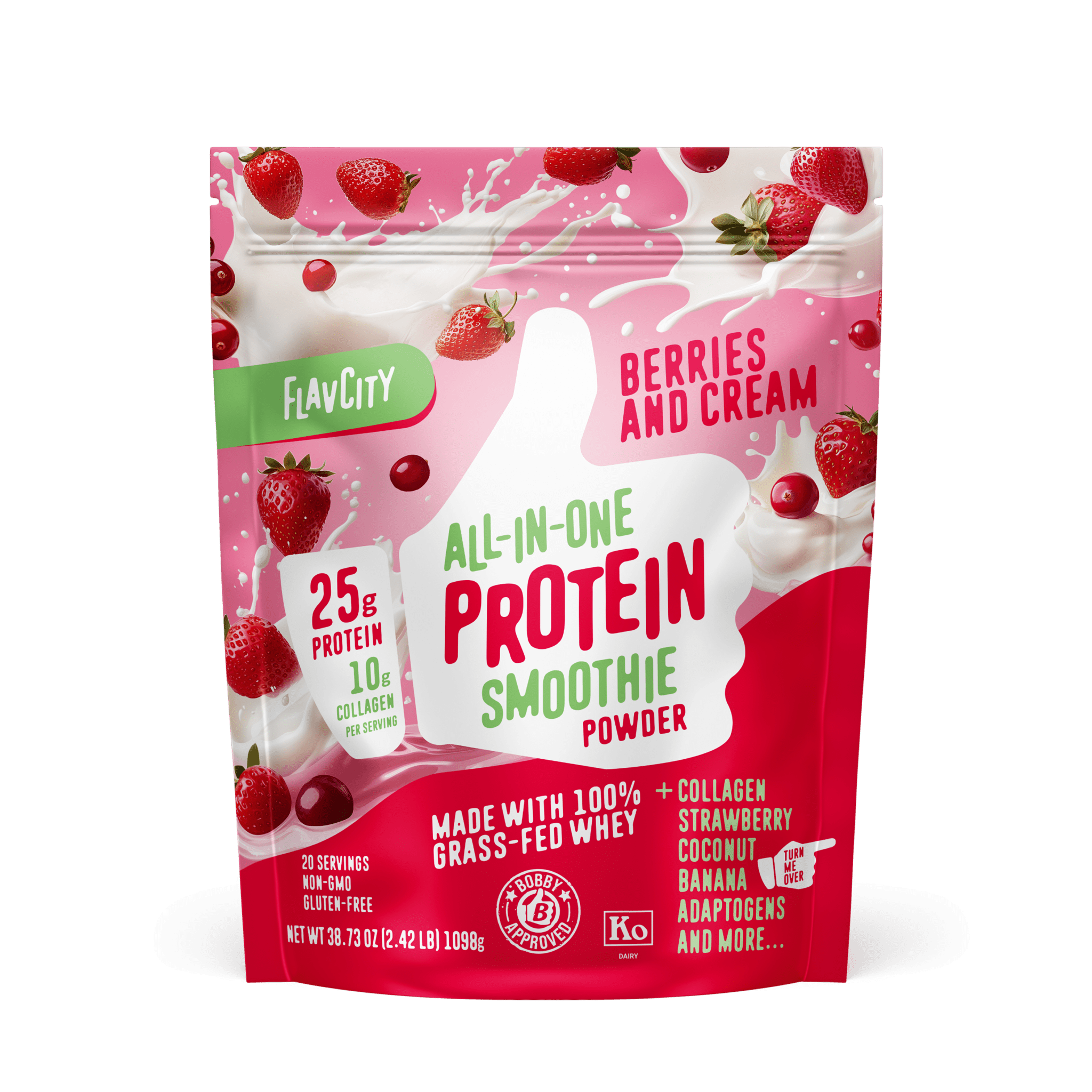 Berries & Cream Protein Smoothie.