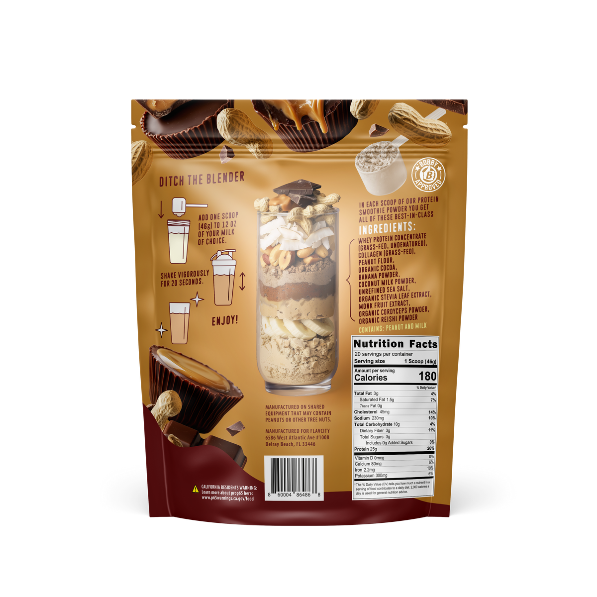 Shop FlavCity Chocolate Peanut Butter Protein Smoothie