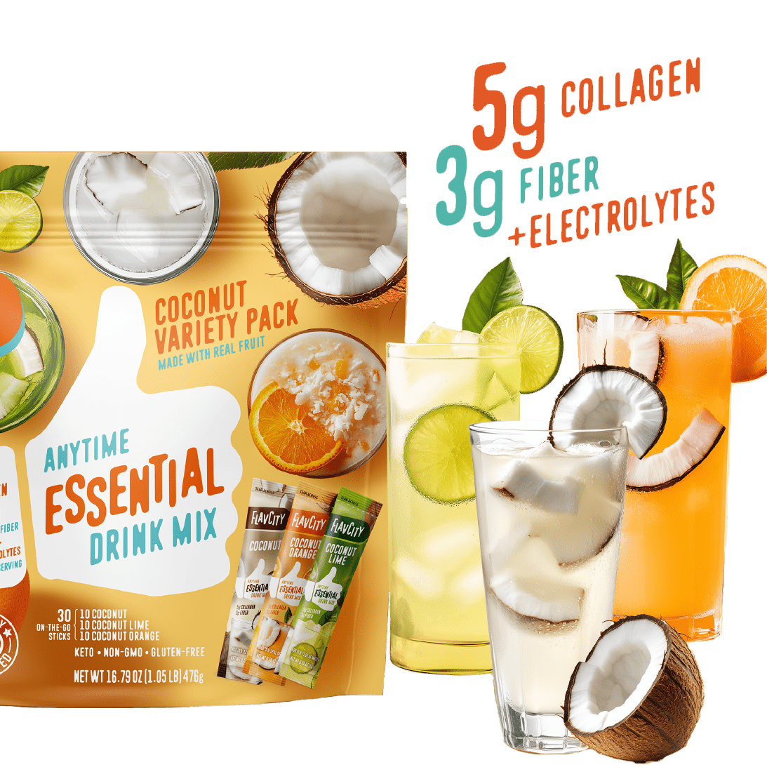Shop FlavCity Coconut Anytime Essential Variety Pack