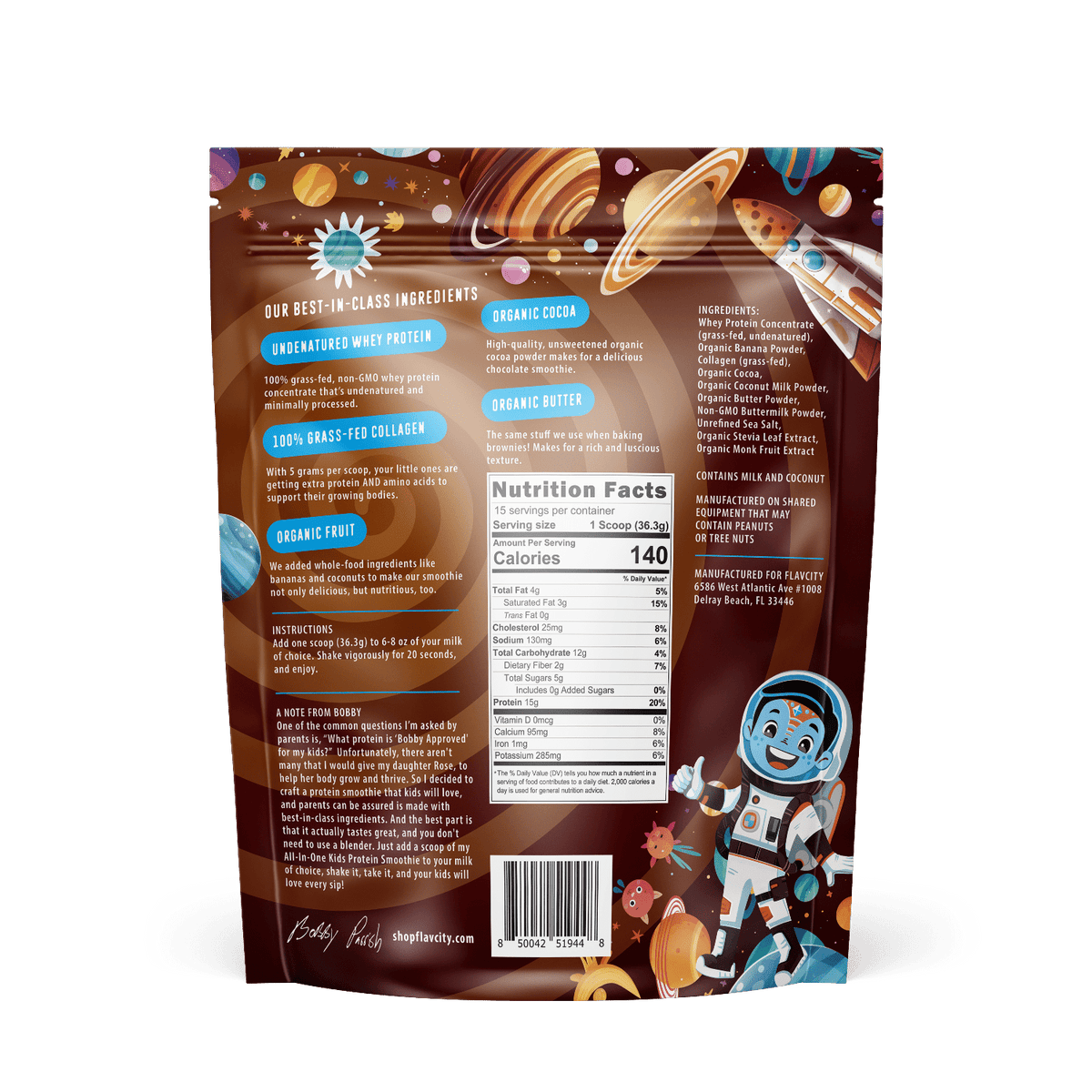 Shop FlavCity Galactic Brownie Kids Protein Smoothie