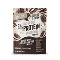 Shop FlavCity Protein Smoothie Single-Serve Cookies & Cream features 25g protein, 10g collagen, grass-fed whey, adaptogens, non-GMO and gluten-free; packaging shows cookies and creamy splash.