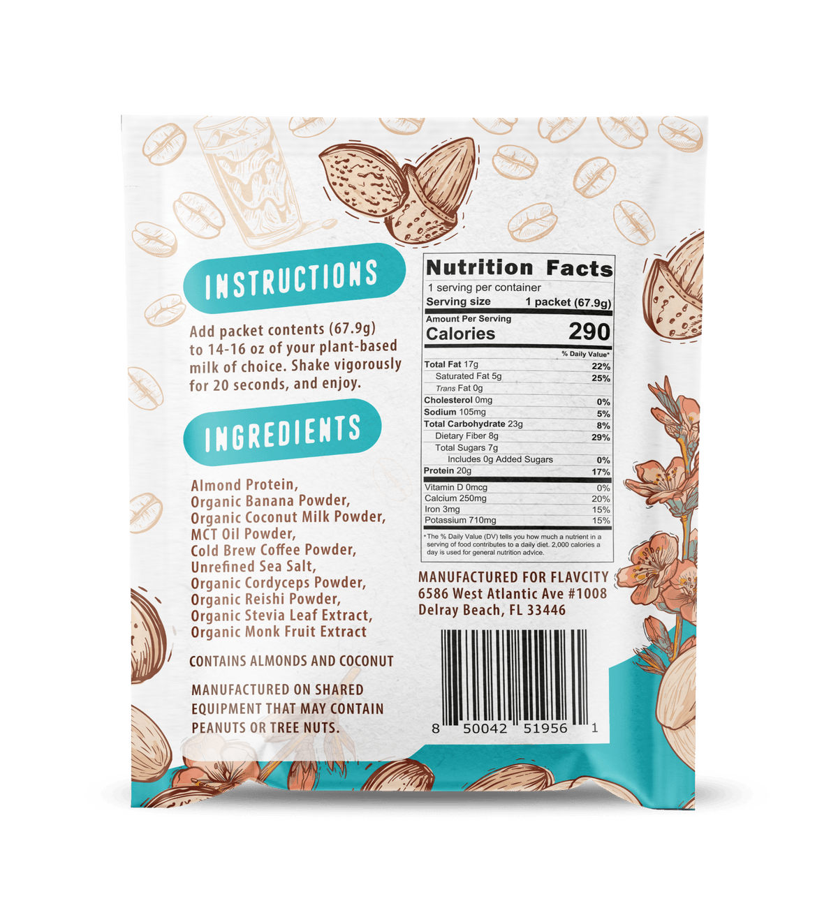 Shop FlavCity Protein Smoothie Single-Serve Plant-Based Coconut Cream Cold Brew