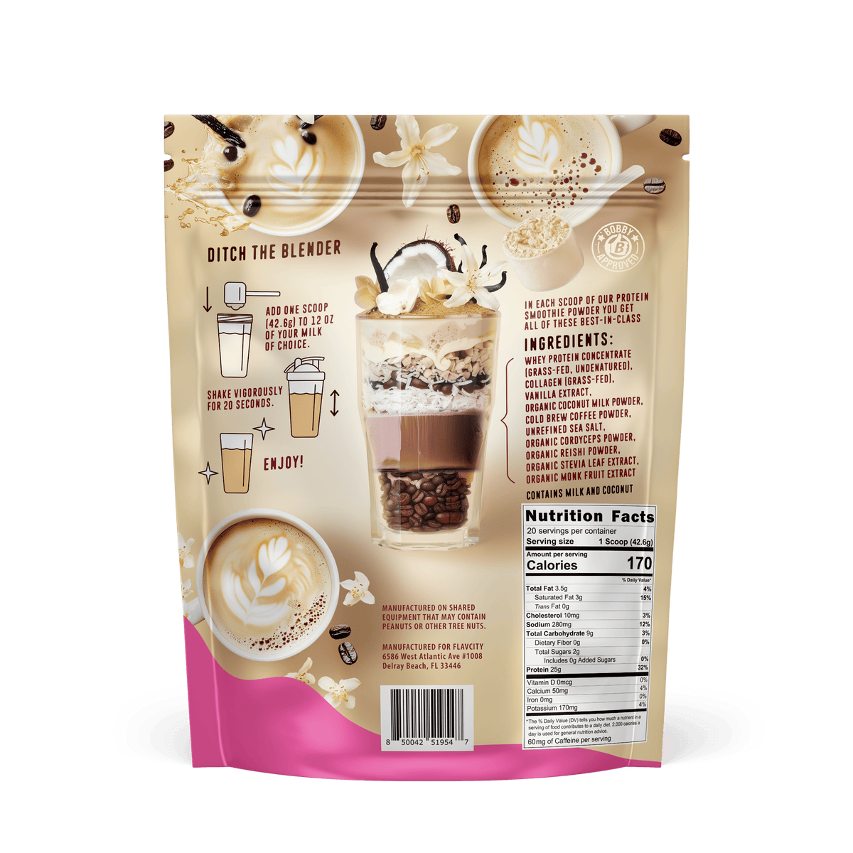 Vanilla Latte Protein Smoothie.