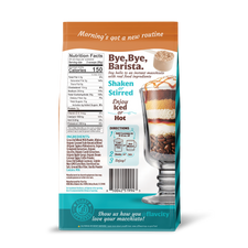 Back of the Package of Flavcity Salted Caramel Macchiato product with nutritional information and ingredients listed