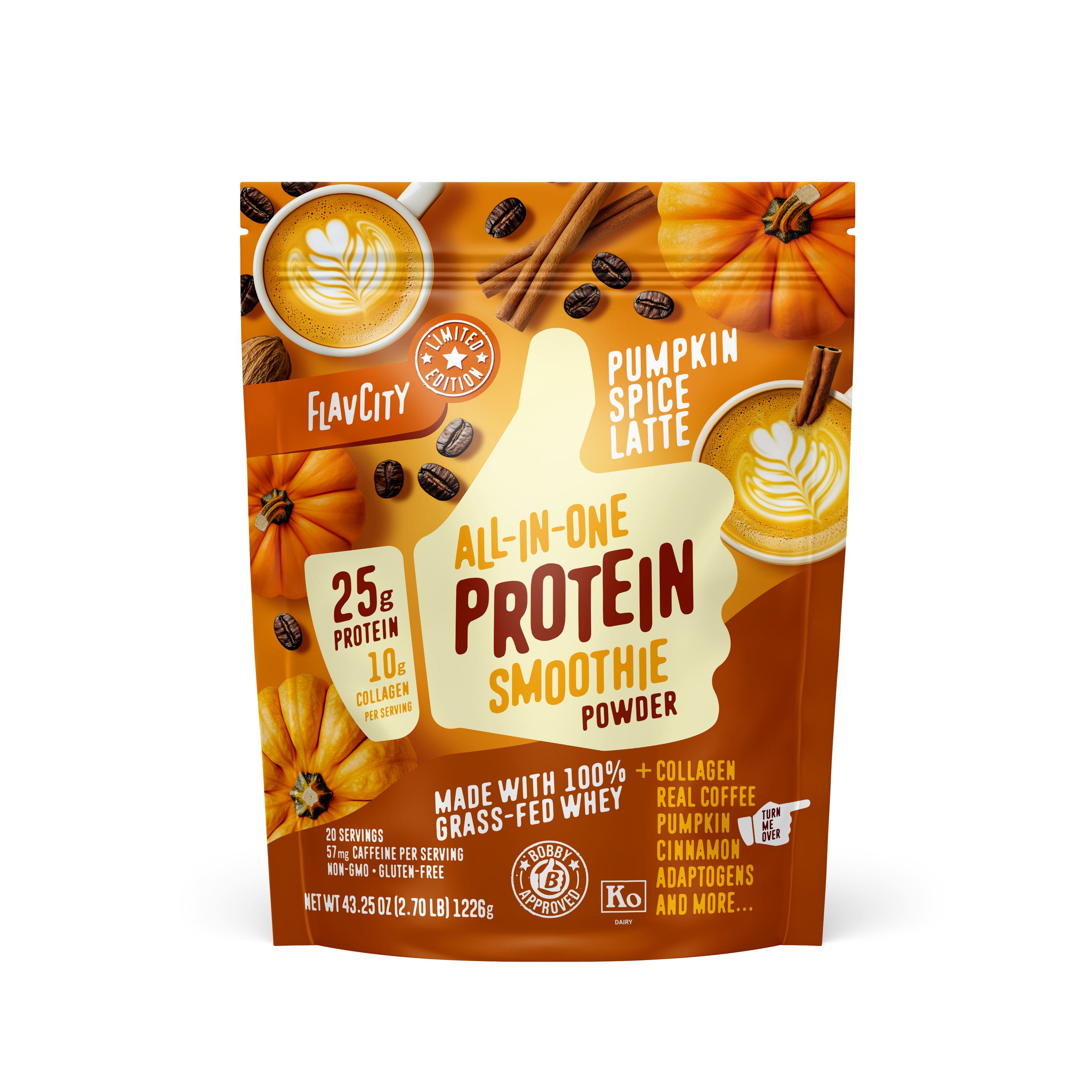 Pumpkin Spice Latte Protein Smoothie.